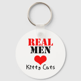 Riktiga män älskar (kärlek) kattenkatter nyckelring