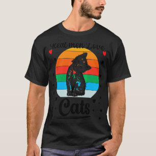 Riktiga män älskar katter Katt T Shirt