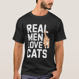 Riktiga män älskar katter Söt kattälskare T Shirt