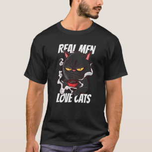 Riktiga män älskar katter t shirt