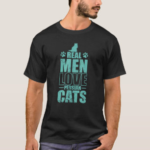 Riktiga män älskar perserkatts husdjur katt t shirt