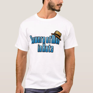 Riktiga män bär hattar tee shirt