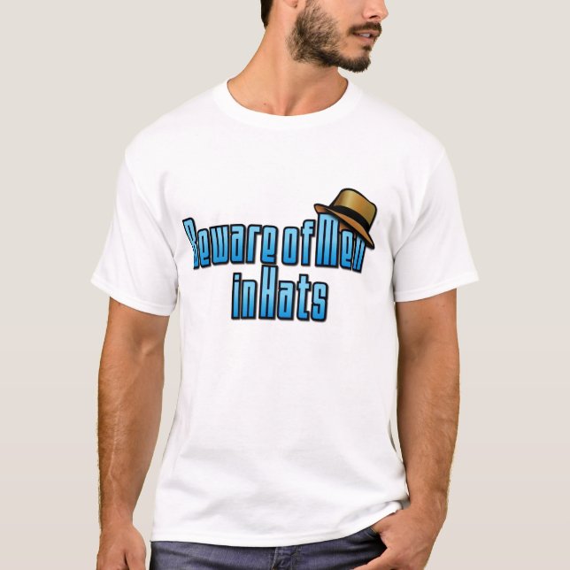 Riktiga män bär hattar tee shirt (Framsida)