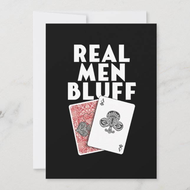 Riktiga män Bluffar Poker Spelare Spelare Kasino P Inbjudningar (Framsida)