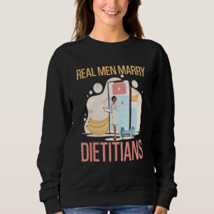 Riktiga män gifter sig med dietister Dietist Hälso T Shirt