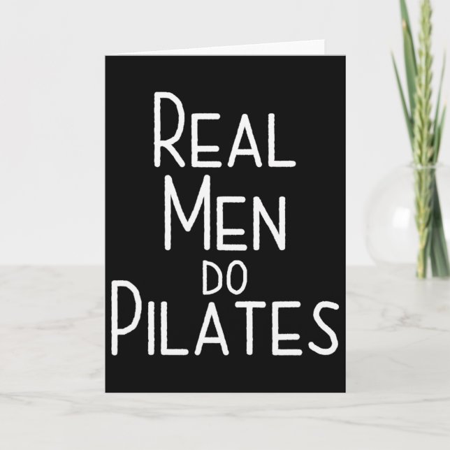 Riktiga män gör Pilates  Kort (Framsida)