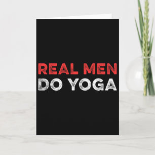 Riktiga män gör yoga andlig meditationsinstruktör  kort