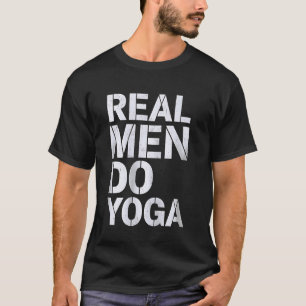 Riktiga Män Gör Yoga Meditation Träning Fitness T Shirt