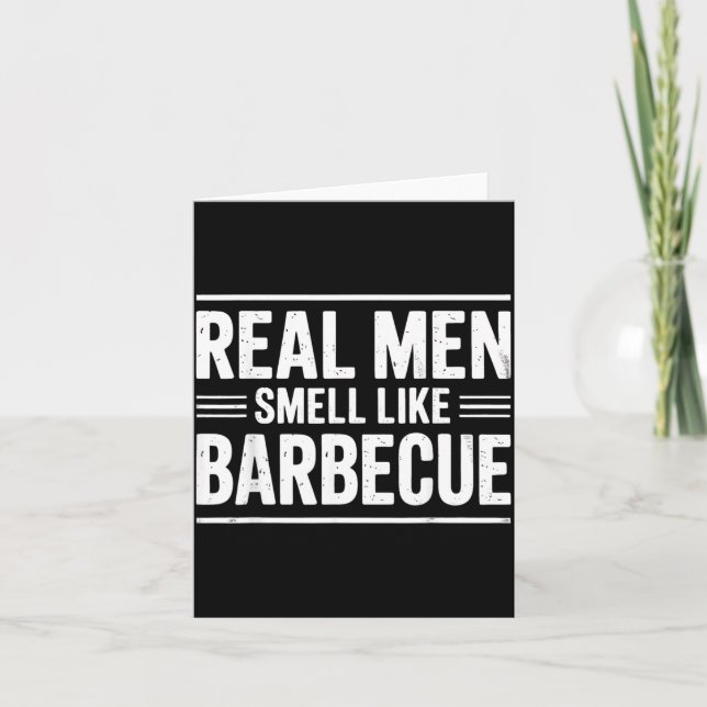 Riktiga Män Grill BBQ Kung Fars Dag Grillfest Kort (Framsida)