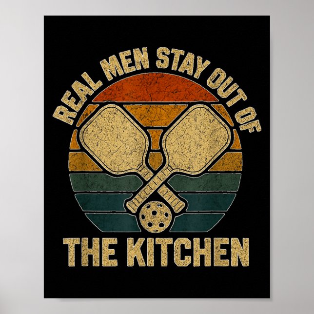 Riktiga män håller sig borta från köket rolig pick poster (Framsidan)