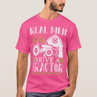 Riktiga män kör traktor t shirt
