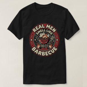Riktiga män luktar som BBQ Roligt grillälskarepr T Shirt