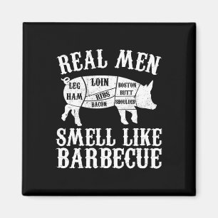 Riktiga män luktar som grillad Byrbeque Bbq Magnet