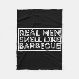Riktiga Män Luktar Som Grillad Kyckling - Bbq Rökm Fleecefilt