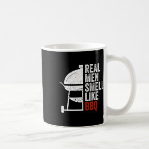 Riktiga män luktar som grillat Funny Bbq Grillning Kaffemugg