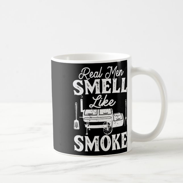 Riktiga män luktar som rök - Pitmaster Bbq-rökare  Kaffemugg (Höger)