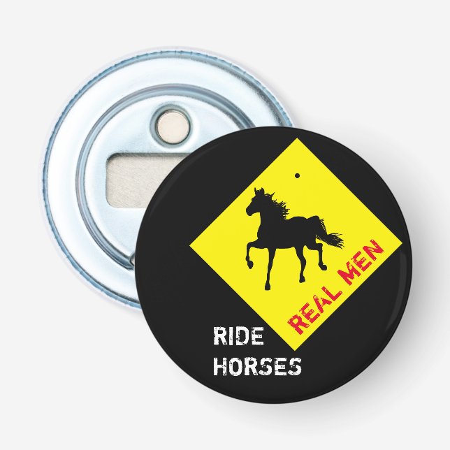 Riktiga män rider hästar och Black Horse Party / R Flasköppnare (Framsidan)