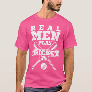 Riktiga män spelar cricket t shirt
