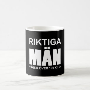 Riktiga män väger över 100 kilo kaffemugg