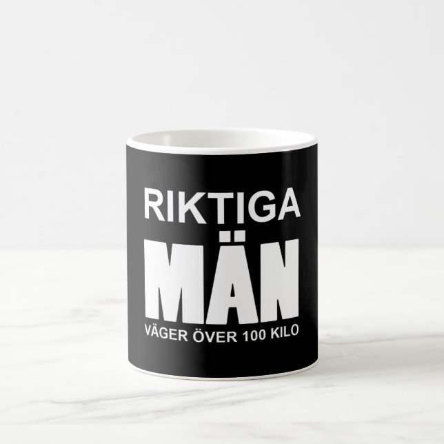 Riktiga män väger över 100 kilo kaffemugg (Center)