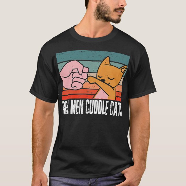 Riktiga Manar Cuddle Cats Tees Lomme Cat People fo T Shirt (Framsida)