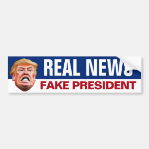 Riktiga Nyheter Falsk President - Anti Trump Bildekal