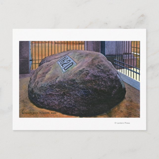 Riktiga Plymouth Sten Vykort (Framsida)