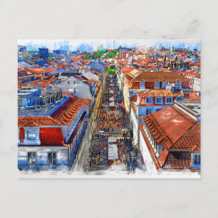 Riktiga Portugal-Lissabon Vykort