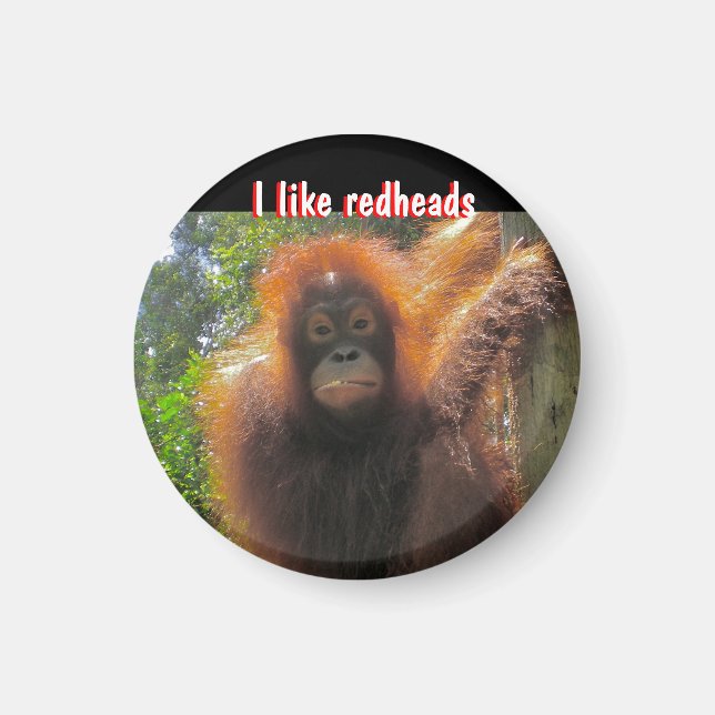 Riktiga Rödhårig Sten Magnet (Framsidan)