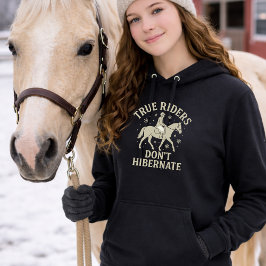 Riktiga Ryttare Hästar Inte i Dvala Långärmad Tröj T Shirt