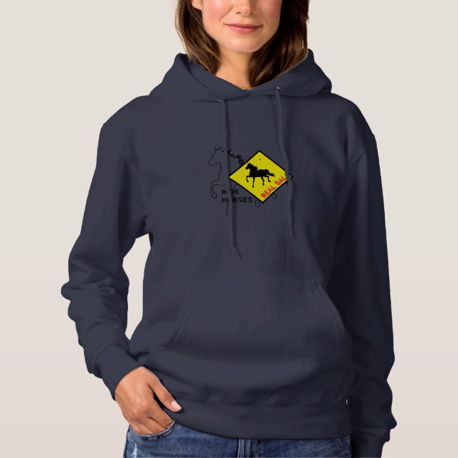 Riktiga tjej hästar ridning & Svart häst fest / Ro T Shirt (Framsida)