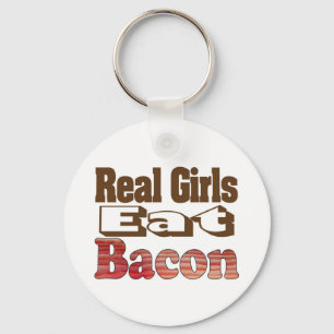 Riktiga tjejer äter bacon nyckelring