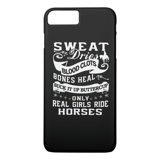 Riktiga tjejer rider hästar Case-Mate iPhone skal (Baksida)