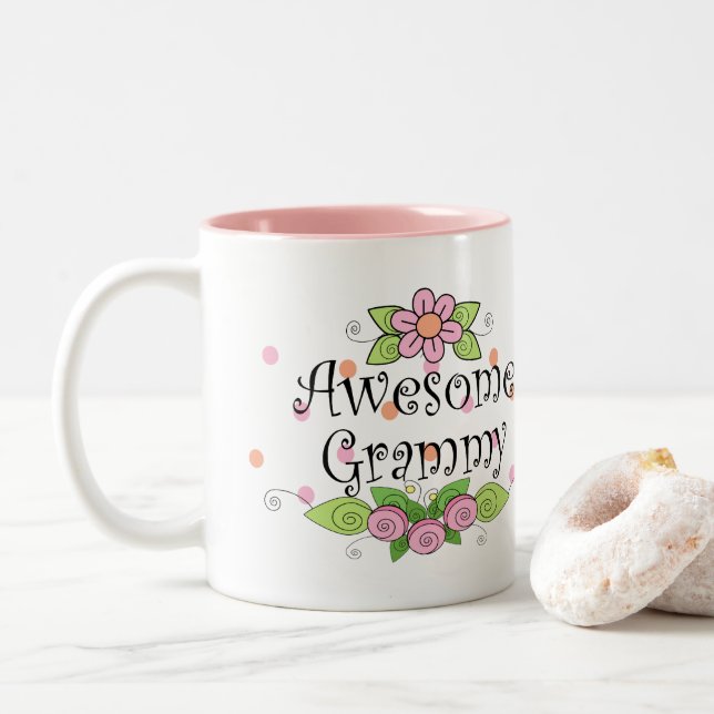 Riktigt Awesome Grammy Två-Tonad Mugg (Med munk)