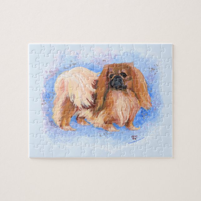 Riktigt blå pekingeser pussel (Horisontell)