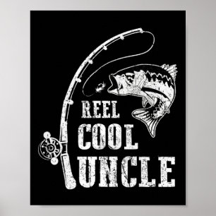 Riktigt cool farbror fiske pappa fars dag  poster