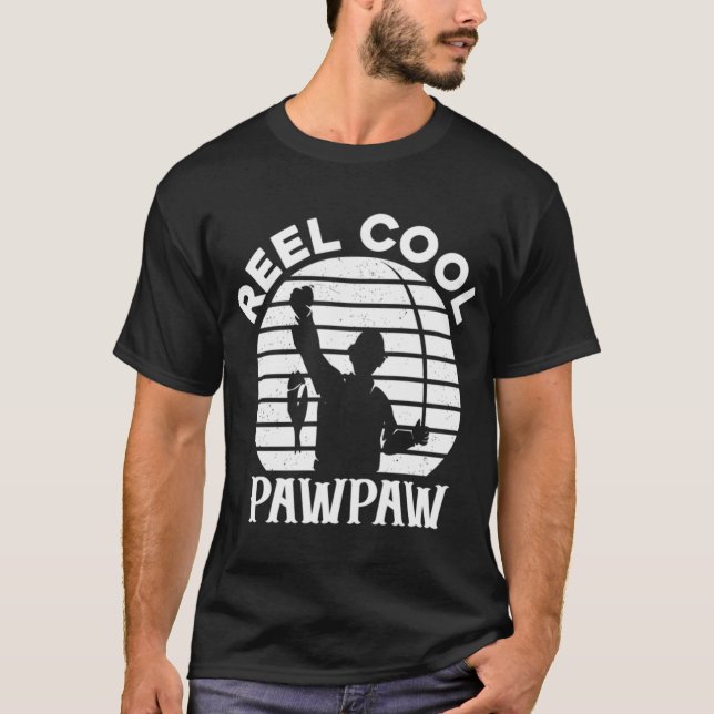 Riktigt cool farfar #1 fiskare julpresent far t shirt (Framsida)