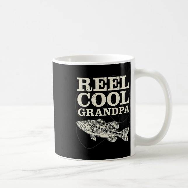 Riktigt Cool Farfar Fiske Fars Dag  Kaffemugg (Höger)