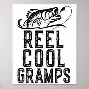 Riktigt Cool Farfar Fiske Fiskare Rolig Retro Poster