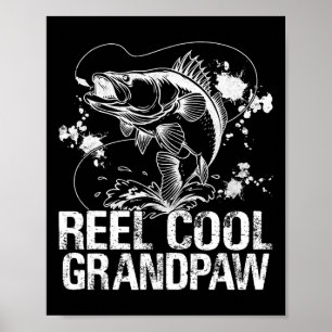 Riktigt Cool Farfar Fiske Glad Fars Dag Fisk Poster
