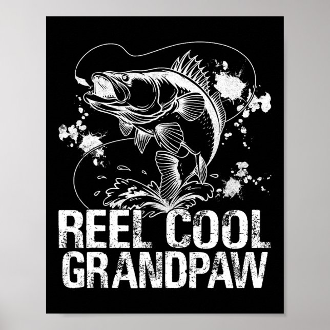 Riktigt Cool Farfar Fiske Glad Fars Dag Fisk Poster (Framsidan)
