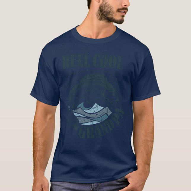 Riktigt cool farfar Fiskefarfar presenter Fars dag T Shirt (Framsida)