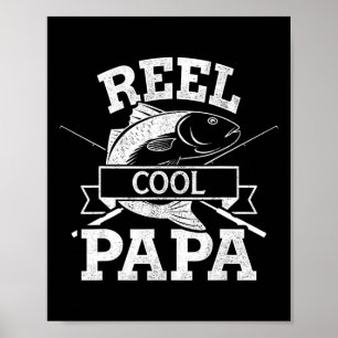 Riktigt cool fiskande pappa farfar för fars dag fö poster