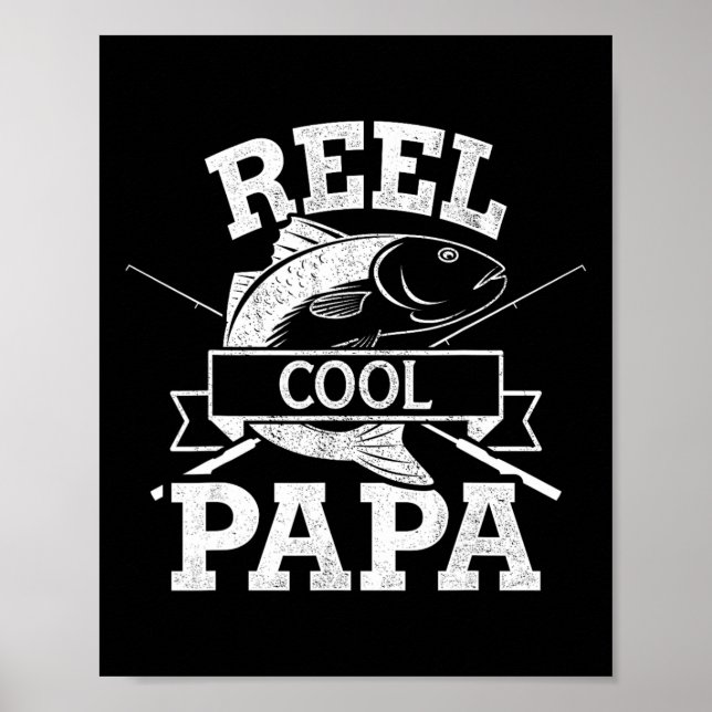Riktigt cool fiskande pappa farfar för fars dag fö poster (Framsidan)