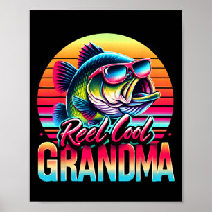 Riktigt cool mormor Mors dag-presenter Roligt fisk Poster