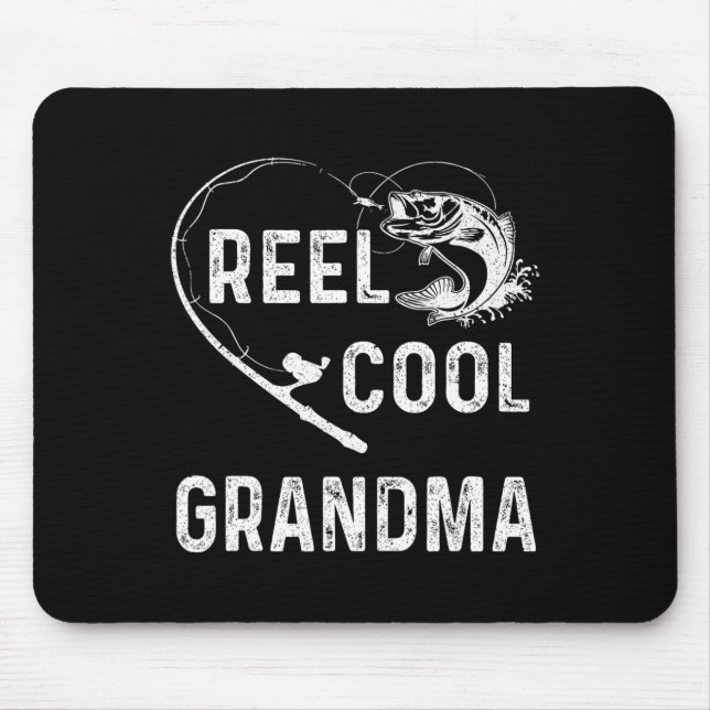 Riktigt cool mormor Retro fiskälskare för mammor  Musmatta (Framsidan)