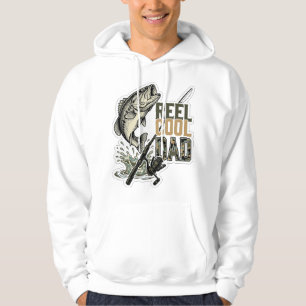 Riktigt cool pappa bassfiske Vintage gravyr Desig Hoodie