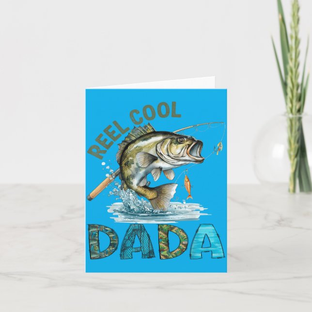 Riktigt cool pappa faders dag fiske älskare kort (Framsida)