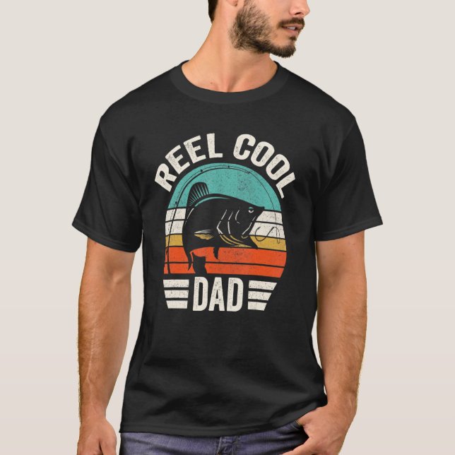 Riktigt cool pappa  Fars dag fisketur T Shirt (Framsida)