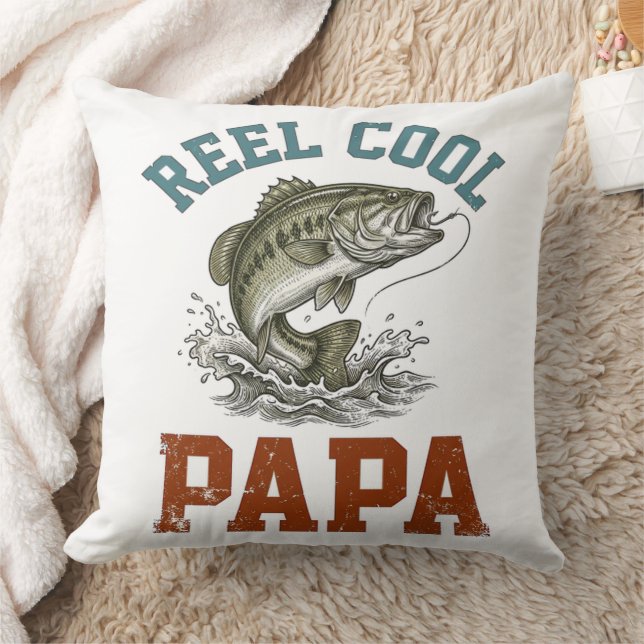 Riktigt Cool Pappa Fiskar Fars dag Kudde (Filt)